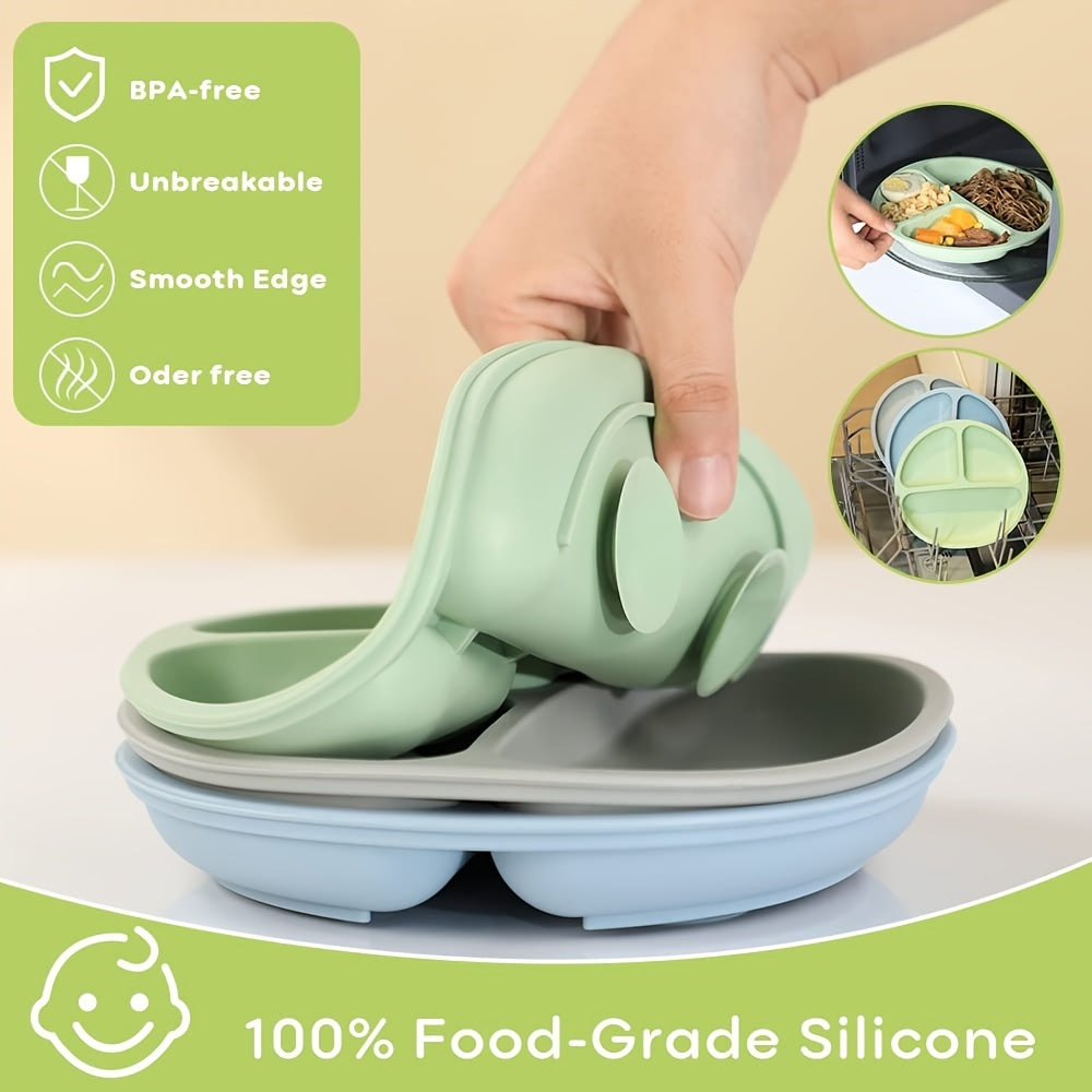 Stay-Put Suction Sillicone Bowls - Surauty