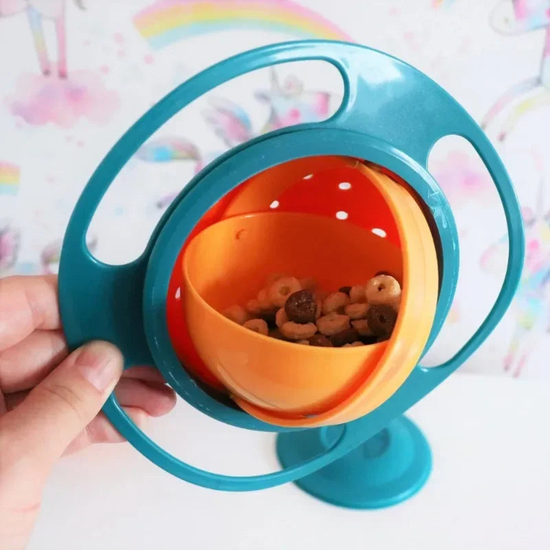 360 Rotate Spill-Proof Universal Baby Feeding Gyro Bowl - Surauty