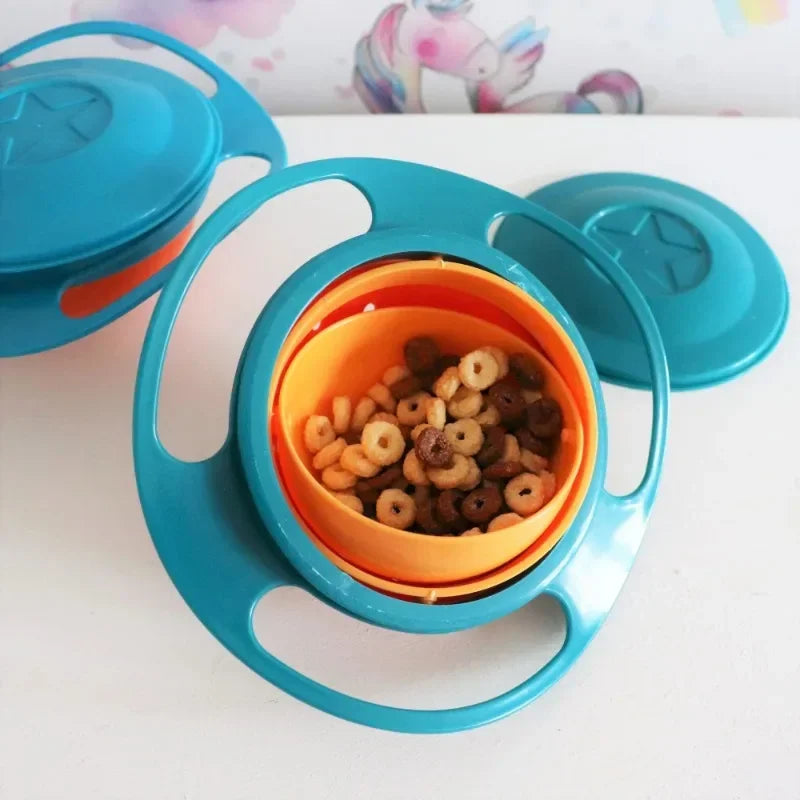 360 Rotate Spill-Proof Universal Baby Feeding Gyro Bowl - Surauty